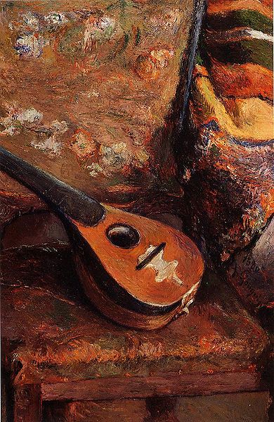 Paul Gauguin Mandoline sur une Chaise